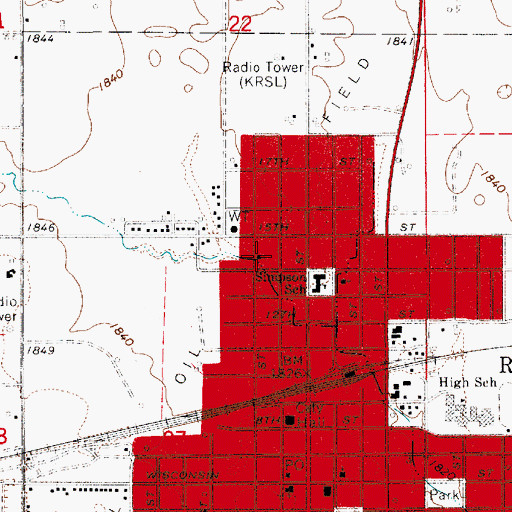Topographic Map of Bible Baptist Church, KS
