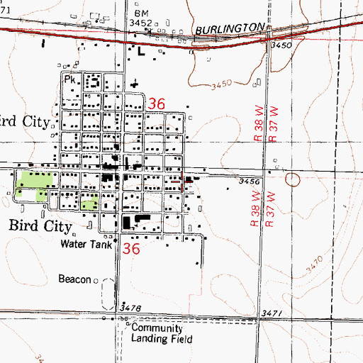 Topographic Map of Saint John Lutheran Church, KS