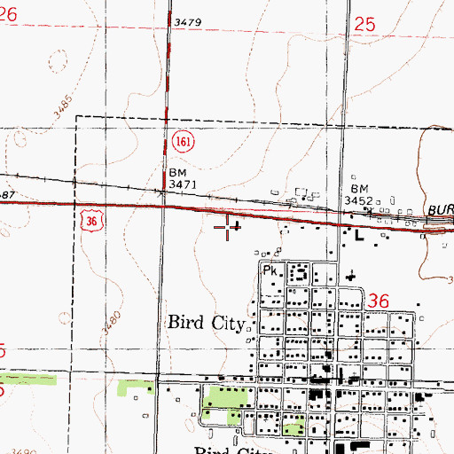 Topographic Map of Wesleyan Community Church, KS