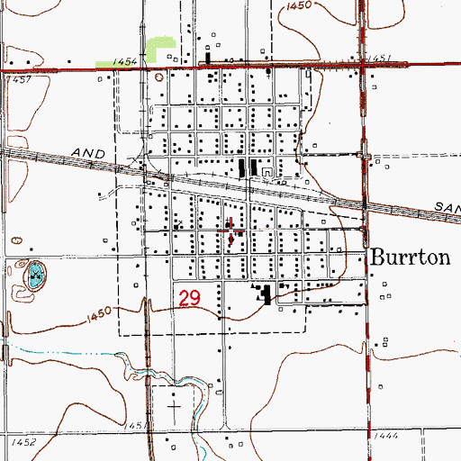 Topographic Map of First Christian Church, KS