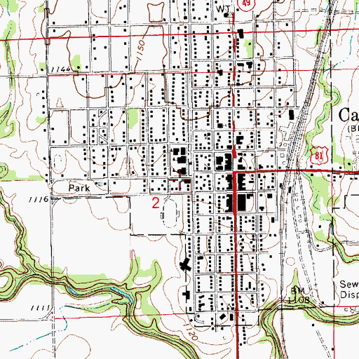 Topographic Map of First Presbyterian Church, KS
