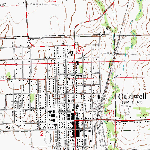 Topographic Map of Saint Martin's Catholic Church, KS