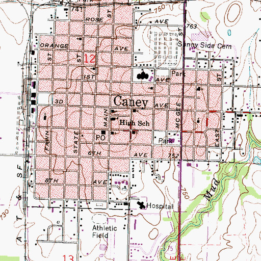 Topographic Map of First Southern Baptist Church, KS