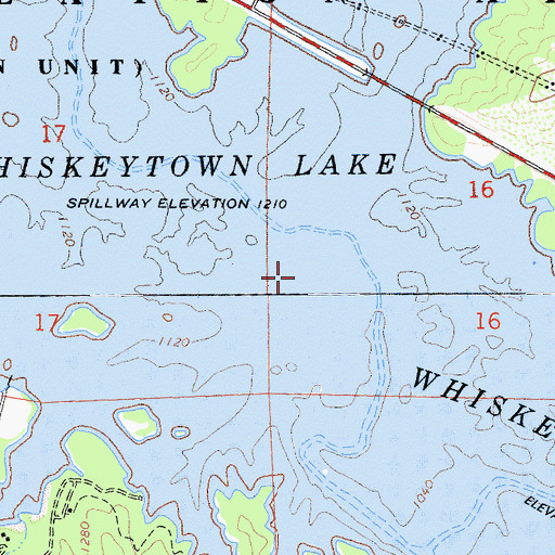 Topographic Map of Whiskeytown Lake, CA