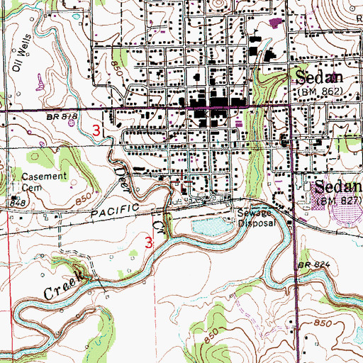 Topographic Map of Saint Robert's Catholic Church, KS