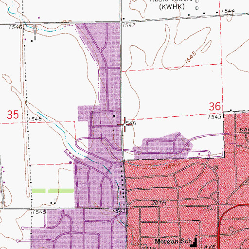 Topographic Map of Christ Lutheran Church, KS