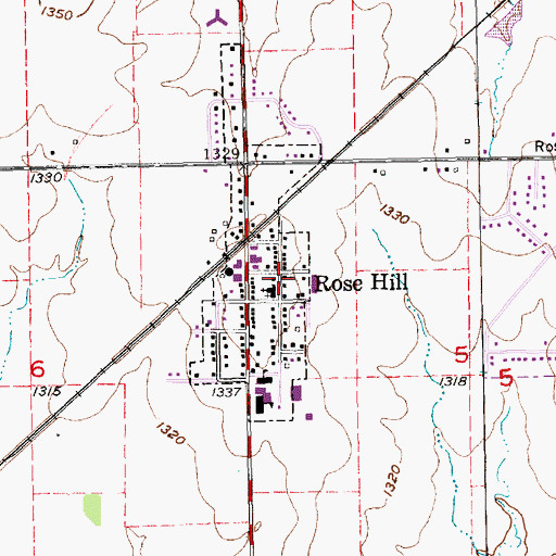 Topographic Map of Church of Christ, KS