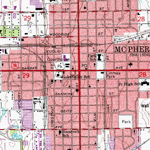 Topographic Map of City Fellowship Church, KS