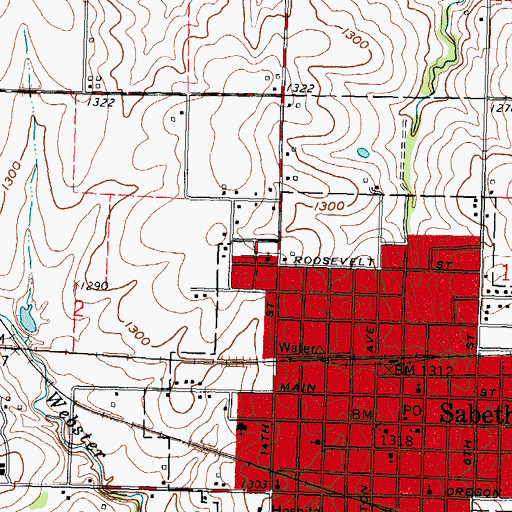 Topographic Map of Christian Apostolic Church, KS