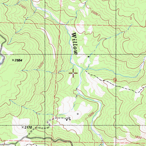 Topographic Map of Whisky Creek, CA