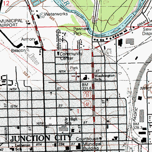 Topographic Map of Church of Deliverance, KS