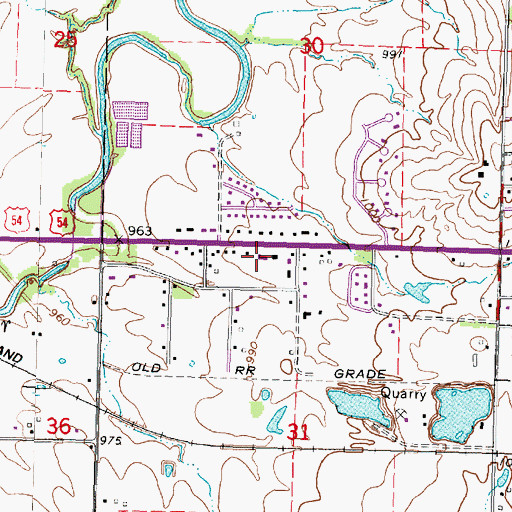 Topographic Map of Community of Christ, KS