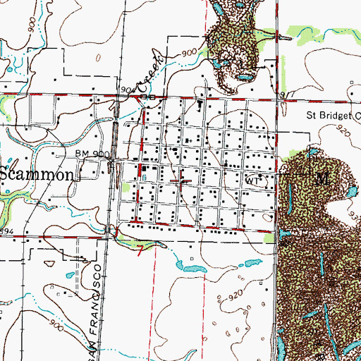 Topographic Map of Community of Christ, KS