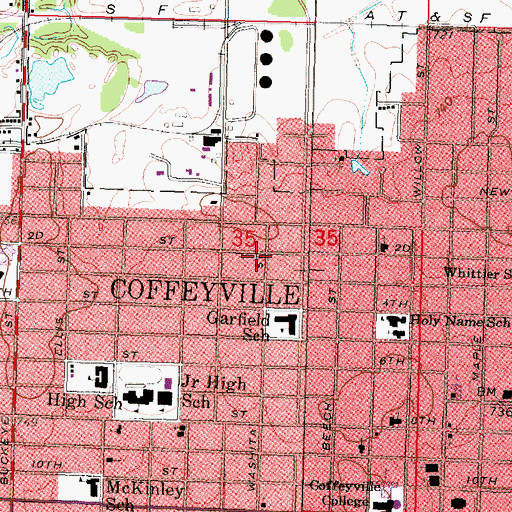 Topographic Map of Abundant Life Temple, KS