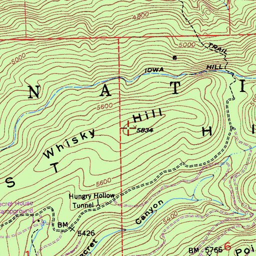Topographic Map of Whisky Hill, CA