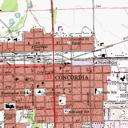 Topographic Map of Our Lady of Perpetual Help Catholic Church, KS
