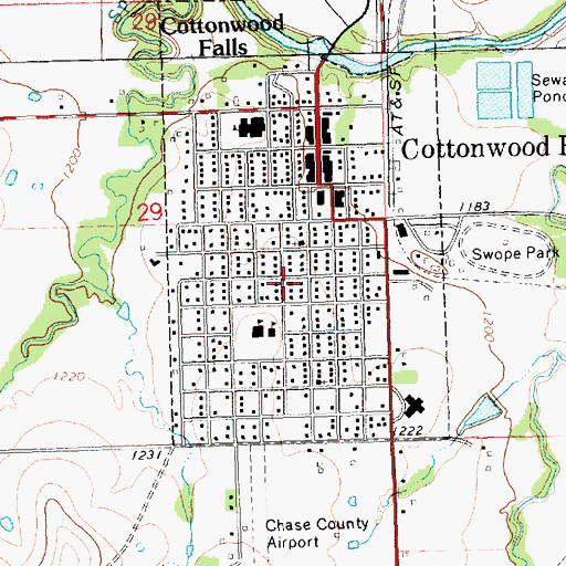 Topographic Map of First Presbyterian Church, KS