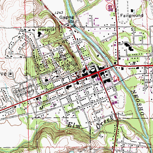 Topographic Map of First Congregational United Church of Christ, KS