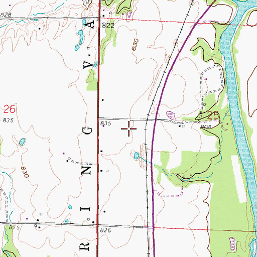 Topographic Map of Crossroads Christian Church, KS