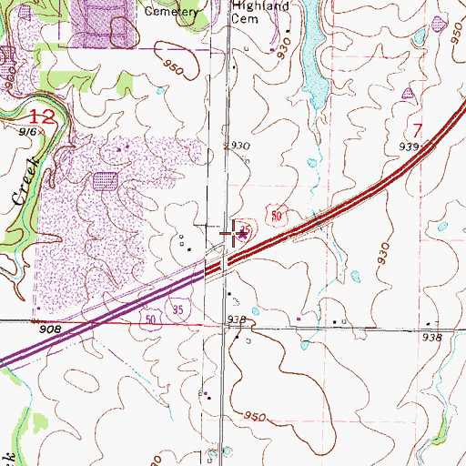 Topographic Map of Community Revival Center Church, KS