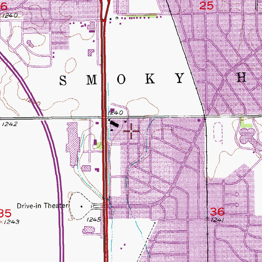 Topographic Map of Christ the King Lutheran Church, KS