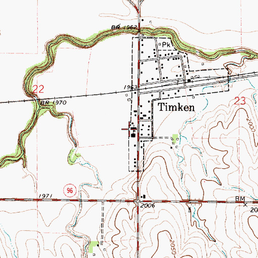 Topographic Map of Holy Trinity Catholic Church, KS
