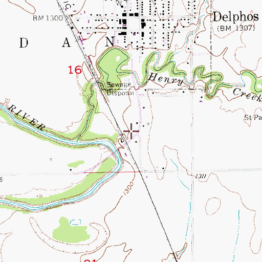 Topographic Map of Living Cornerstone Fellowship Church, KS