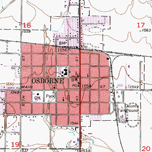 Topographic Map of United Christian Church Rock Solid Ministries, KS