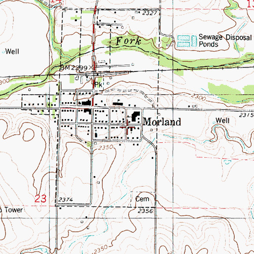 Topographic Map of Assembly of God Church, KS