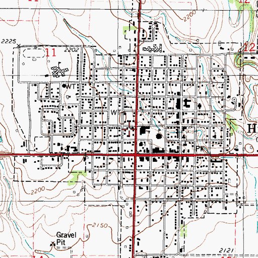 Topographic Map of First Presbyterian Church, KS