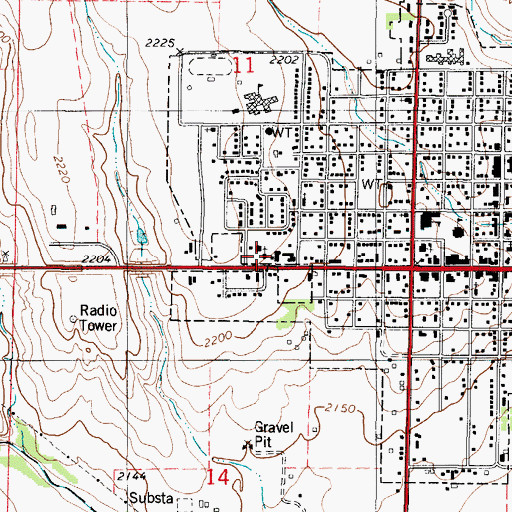Topographic Map of Immaculate Heart of Mary Catholic Church, KS