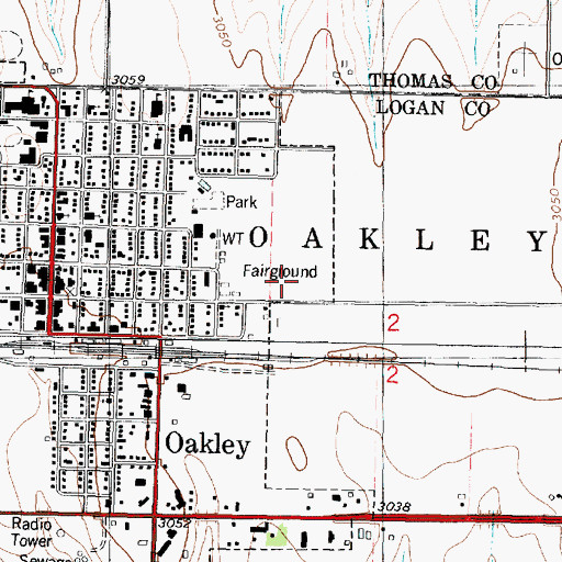 Topographic Map of Gateway Fellowship Church, KS