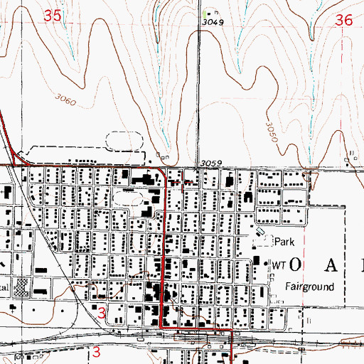 Topographic Map of Immanuel Lutheran Church, KS