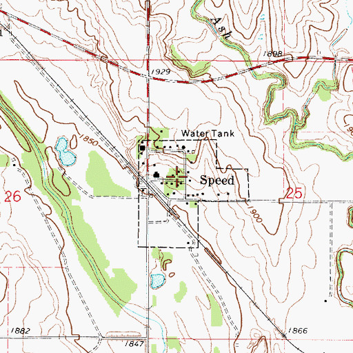 Topographic Map of Emmanuel Evangelical Lutheran Church, KS