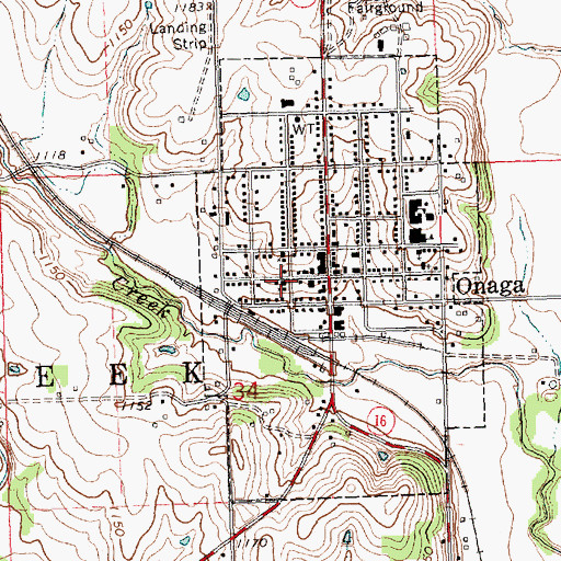 Topographic Map of New Hope Lutheran Church, KS