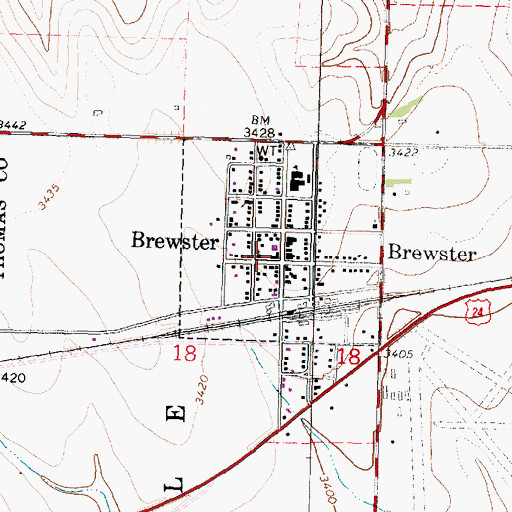 Topographic Map of Our Saviors Lutheran Church, KS