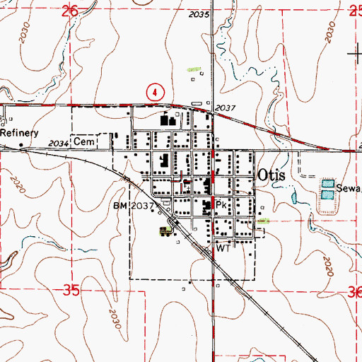Topographic Map of Trinity Lutheran Church, KS