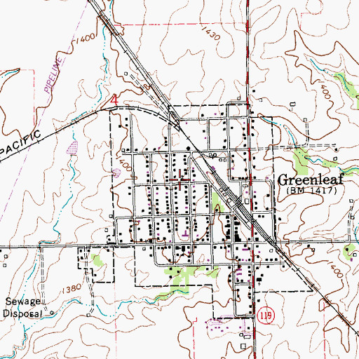 Topographic Map of Trinity Lutheran Church, KS