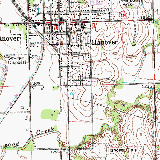 Topographic Map of Zion Lutheran Church, KS