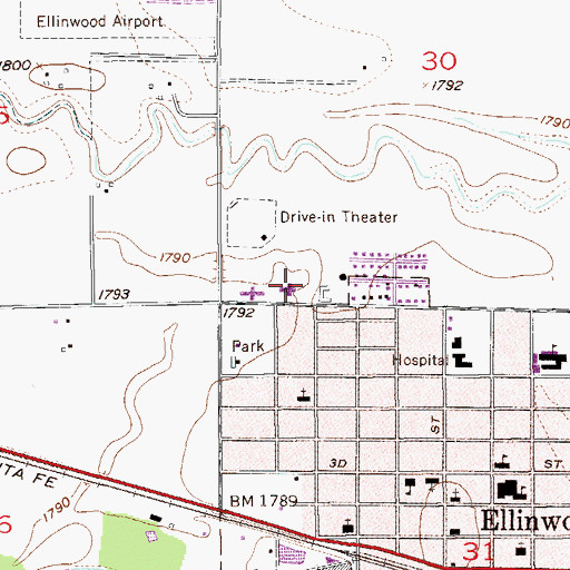 Topographic Map of Immanuel United Church of Christ, KS