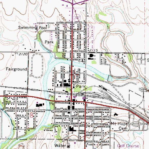 Topographic Map of Christ Lutheran Church, KS