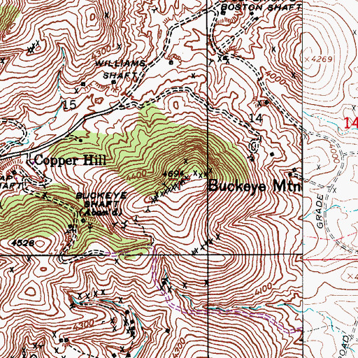 Topographic Map of Buckeye Mountain, AZ
