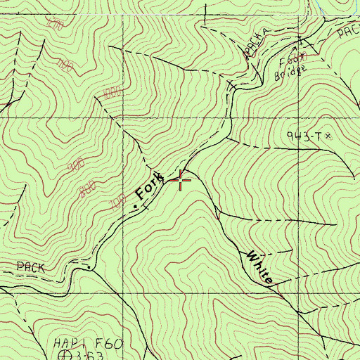Topographic Map of White Creek, CA
