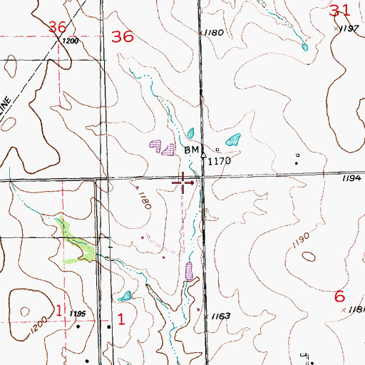 Topographic Map of Victory Fellowship Foursquare Church, KS