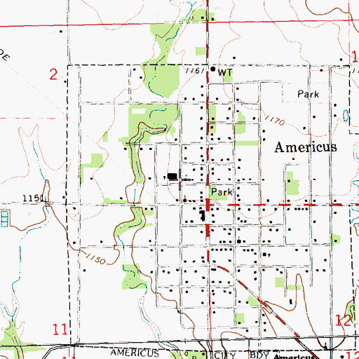 Topographic Map of United Presbyterian Church, KS