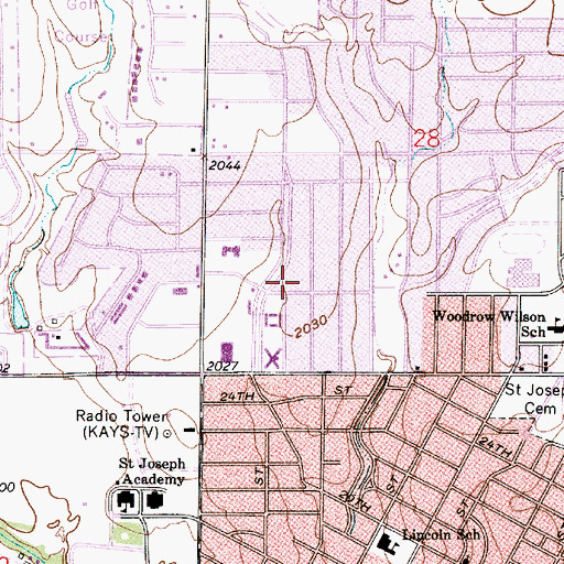 Topographic Map of Saint Michael's Episcopal Church, KS