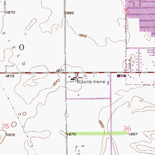 Topographic Map of Faith Community Church, KS
