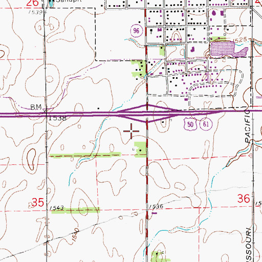 Topographic Map of Faith Mennonite Church, KS