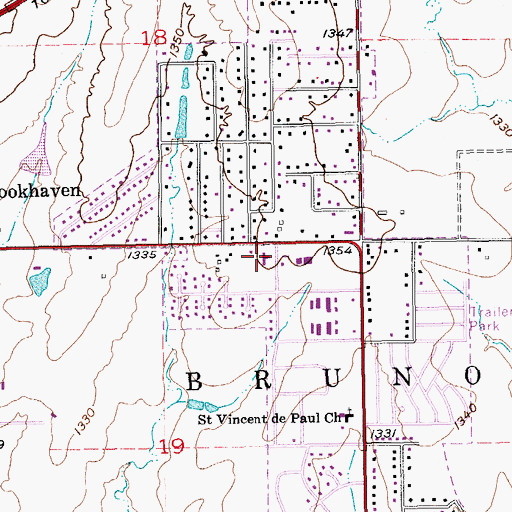 Topographic Map of Faith Baptist Church, KS
