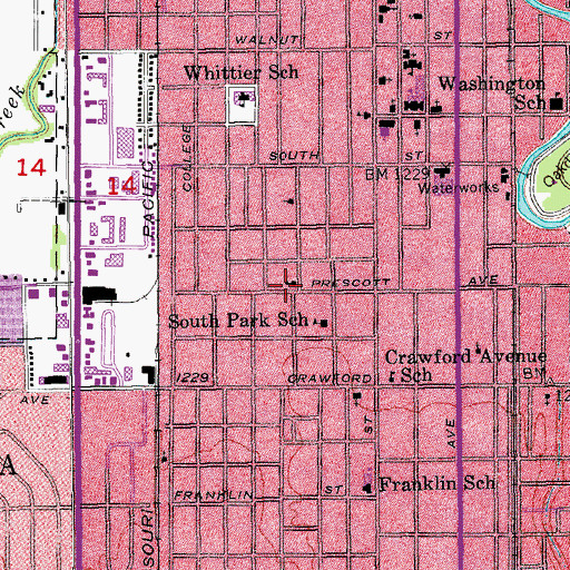 Topographic Map of Fellowship Baptist Church, KS